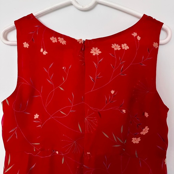 NWT Coldwater Creek 2-piece red silk dress ensemble - Picture 6 of 10